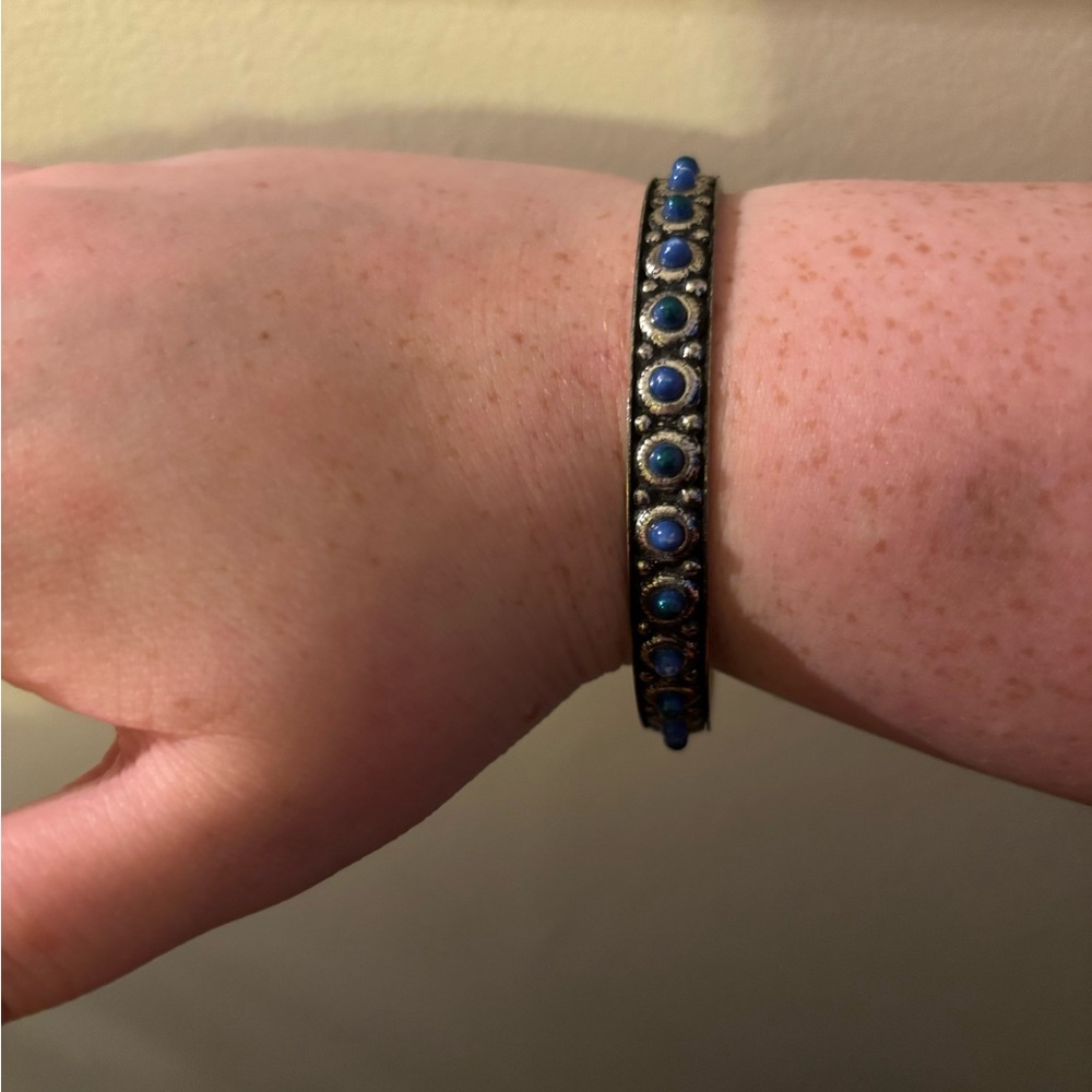 Two Toned Blue and Silver Bracelet
